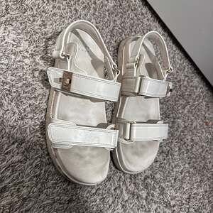Women's Jonie Footbed Sandals - A New Day™ Off-White 8